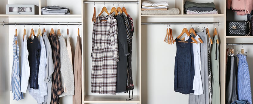 Closet organizer in Indianapolis apartment